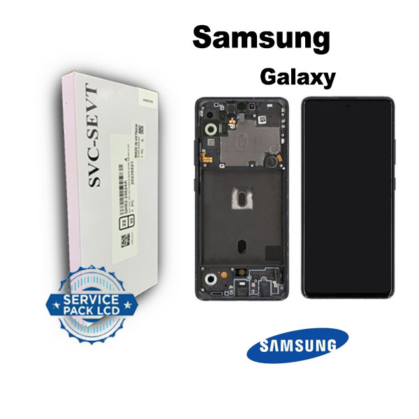 تاچ ال سی دی گوشی موبایل سامسونگ SAMSUNG A51 (5G) / A516 اورجینال سرویس پک شرکتی مشکی بافریم